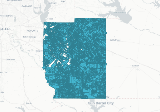 TX Kaufman County Property Parcels